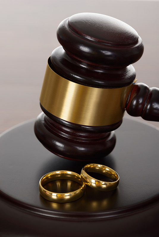 Gavel and Wedding Rings